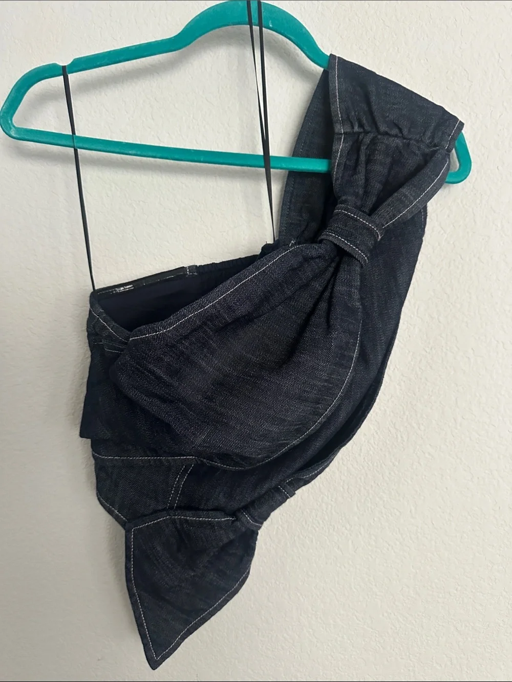 ANTHROPOLOGIE PILCRO one shoulder denim top S - Picture 4 of 8
